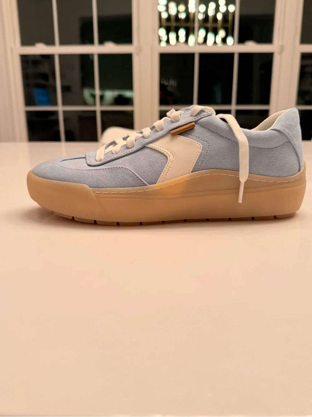 Dr. Scholl's Light Blue Suede Sneakers NEW Never Worn - Picture 5 of 8